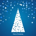 Christmas background card with Christmas tree, vector illustration