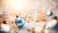 Christmas element background in a gleaming golden enchanted night stimulates both luxury and holiday cheer.Generative AI