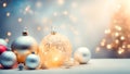 Christmas element background in a gleaming golden enchanted night stimulates both luxury and holiday cheer.Generative AI Royalty Free Stock Photo
