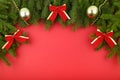 Christmas background with christmas tree branches Royalty Free Stock Photo