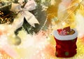 Christmas background: Christmas tree and gifts for Christmas. Royalty Free Stock Photo