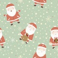 Christmas background with cute Santa.