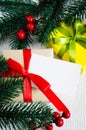 Christmas postcard. Xmas present. Royalty Free Stock Photo