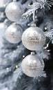 Christmas background. Festive New Year\'s Christmas tree balls. Happy New Year holiday creative horizontal banner. Royalty Free Stock Photo