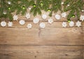 Christmas background of fir branches and ginger cookies