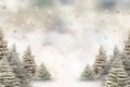 Christmas background, flat lay winter header