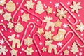 Christmas background, food texture, gingerbread Royalty Free Stock Photo