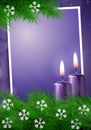 Christmas background with frame and empty space in purple vector Royalty Free Stock Photo