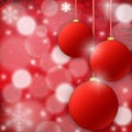 Christmas background with fur-tree spheres Royalty Free Stock Photo