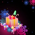 Christmas background with gift