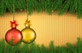 Christmas background with gift balls