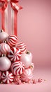 Christmas background. christmas gift. christmas gift with christmas balls. xmas background