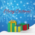 Christmas background with gift boxes