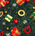 Christmas background with gifts Royalty Free Stock Photo