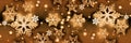 Christmas background with glitter snowflakes and falling particles. Merry Christmas and Happy New Year banner. Luxury festive Royalty Free Stock Photo