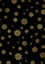 Christmas background with glittery gold snowflakes design