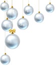 Christmas Background Gold Silver Balls Baubles Royalty Free Stock Photo