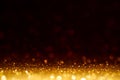 Christmas Background. Golden Glitter On Shiny Red Royalty Free Stock Photo