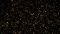 Christmas Background Golden Glitters - 3D Rendered Shining Sparkles