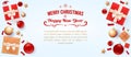 Christmas background greeting card. Template for Flyer, poster, dinner invitation, banner for promo. Illustration with Christmas