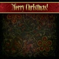 Christmas background with grunge floral ornament Royalty Free Stock Photo