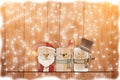 Christmas background illustration of funny santa claus and red n Royalty Free Stock Photo