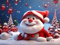 The Christmas background image is a 3D image of a snowy Royalty Free Stock Photo