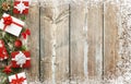 Christmas background image with gifts and christmas tree decoration with free space for text Royalty Free Stock Photo