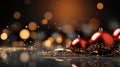 A christmas background made of red and gold with black as the primary color Royalty Free Stock Photo