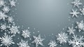 Christmas background of paper snowflakes Royalty Free Stock Photo