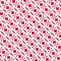 Christmas background pattern. Vector red and white geometric seamless ornament Royalty Free Stock Photo