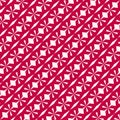 Christmas background pattern. Vector red and white geometric seamless ornament Royalty Free Stock Photo