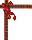 Christmas Background Present Plaid Bow Royalty Free Stock Photo