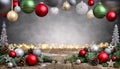 Christmas background with pretty decoration, with vignetting