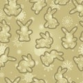 Christmas background rabbits