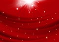 Abstract Glistening Light Rays and Sparkles in Blurred Red Background Royalty Free Stock Photo