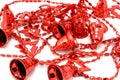 Christmas background of red bells Royalty Free Stock Photo