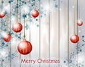 Christmas background with red christmas bulbs Royalty Free Stock Photo