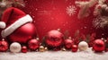 Christmas background, red background Happy New Year Royalty Free Stock Photo