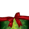 christmas background with red ribbon