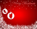 Christmas Background with Santa & Baby Reindeer