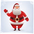 Christmas background with Santa Claus. Cute christmas Santa with bag presents. Merry Christmas and Happy New Year Royalty Free Stock Photo