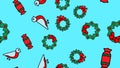 Christmas background, seamless tiling, great choice for wrapping paper pattern Royalty Free Stock Photo