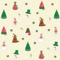 Christmas background, seamless tiling, great choice for wrapping paper pattern Royalty Free Stock Photo