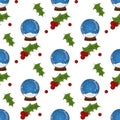 Christmas background, seamless tiling, great choice for wrapping paper pattern Royalty Free Stock Photo