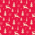 Christmas background, seamless tiling pattern texture vintage Royalty Free Stock Photo