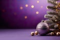 Christmas background sets a festive mood with a beautifully decorated Christmas tree, ornaments