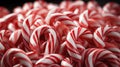 Christmas background showing red and white candy canes