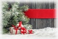 Christmas background with small gifts