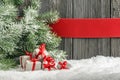 Christmas background with small gifts